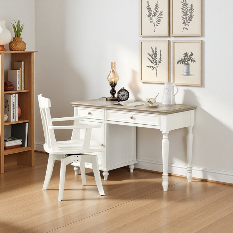 Ensemble de bureau et de chaises de style campagne américaine