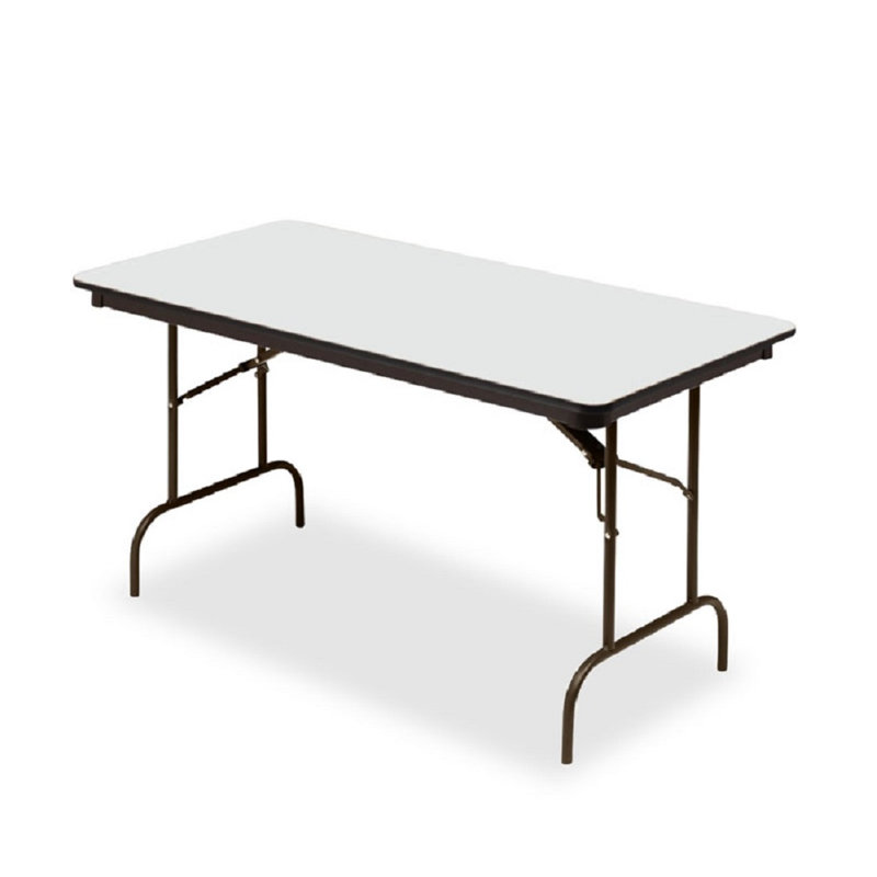 Table rectangulaire en bois, gris, H 29 po x L 60 po x l 30 po