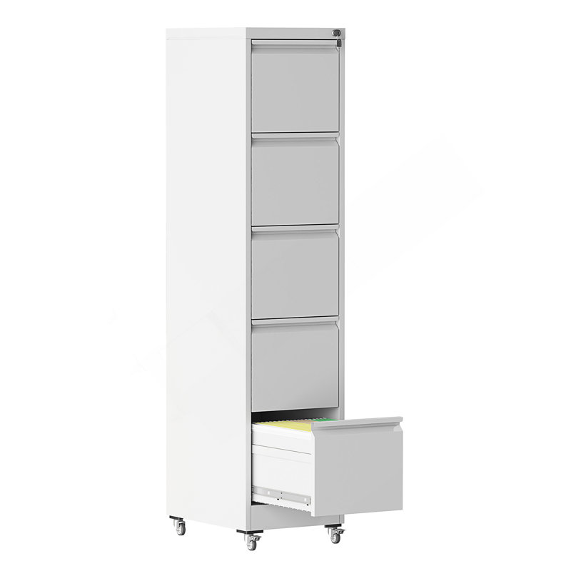 Metal Vertical File Cabinet, White