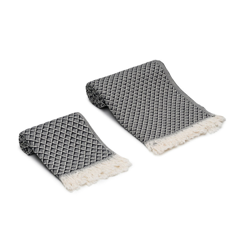 Essuie-mains et serviettes Serenity Grid, Noir