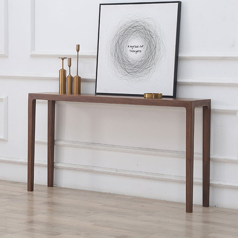 Console de style chinois simple et moderne brune, H 31,5 po x l 47,2 po x P 11,8 po