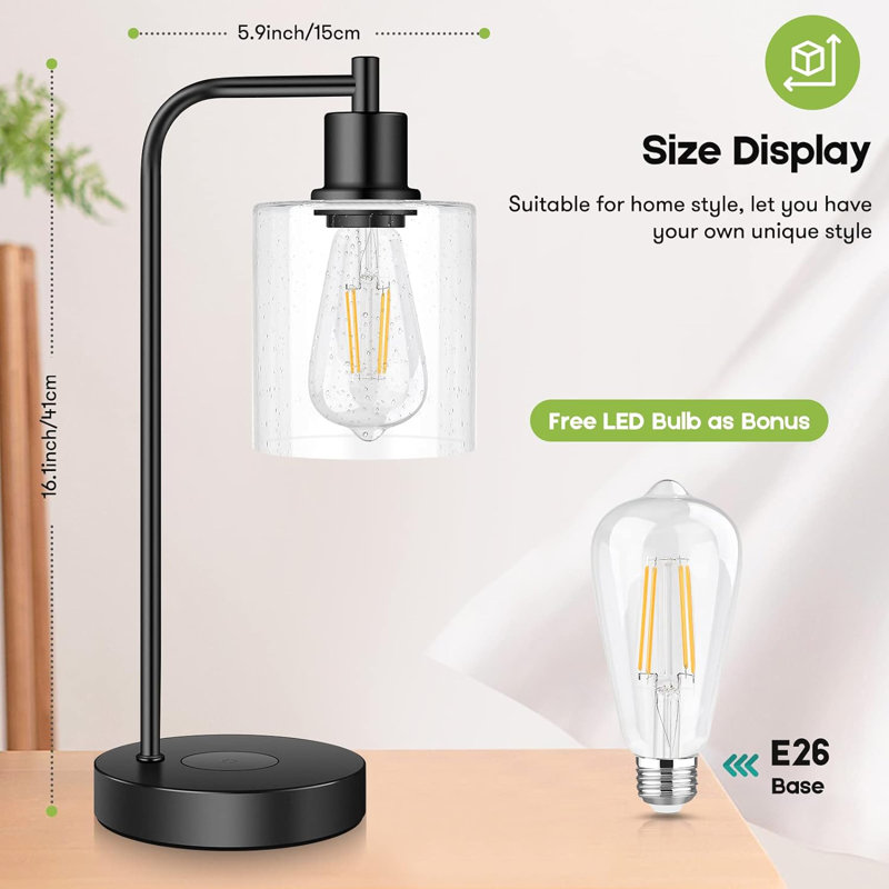 Lampe de bureau Piermont, Noir
