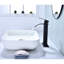 Robinet de salle de bain noir mat à poignée simple avec drain escamotable, acier inoxydable, débit d'eau stable, installation rapide pour éviers sans trop-plein-121627649