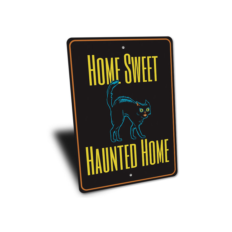 Home Sweet Haunted Home Sign, 14" H x 10" W x 0.04" D