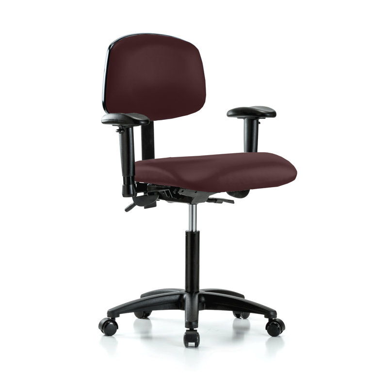 Task Chair, Burgundy, Included