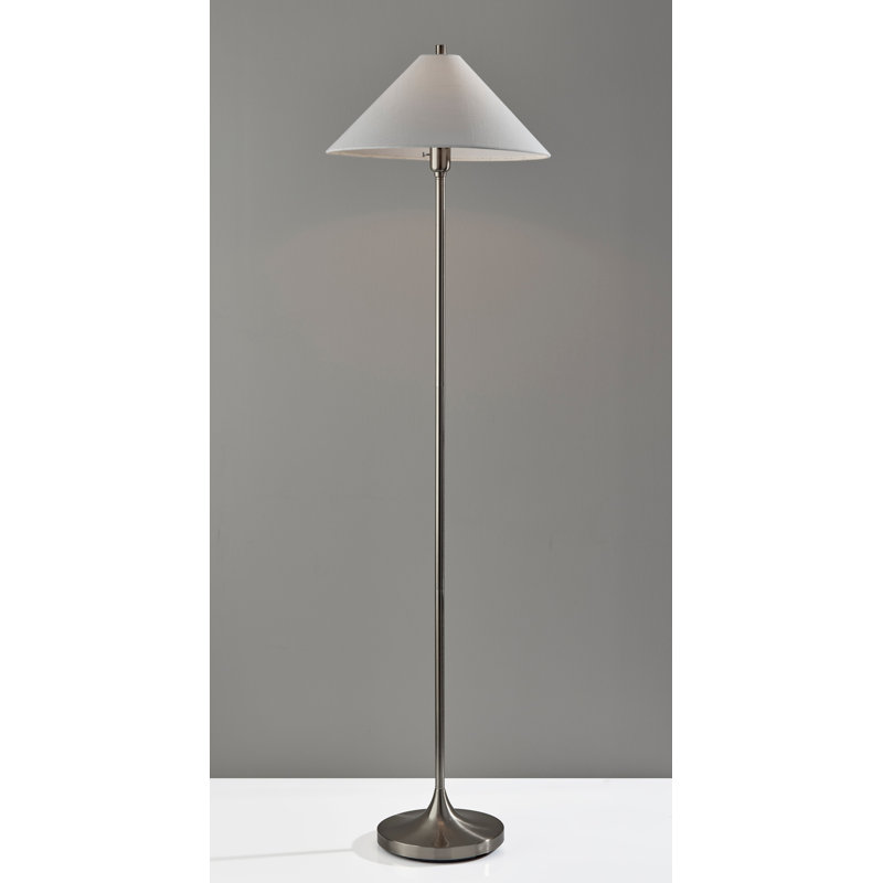 Lampe sur pied Esme, Acier brossé