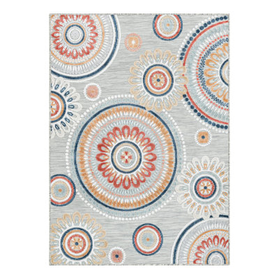 Firman Spiral Wygant Indoor/Outdoor Area Rug