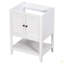 Base de meuble-lavabo 24 po seulement, structure en bois massif, armoire de rangement avec portes et tablette ouverte