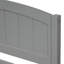 Lit en bois gris avec gigogne peu encombrant, design moderne pour la maison