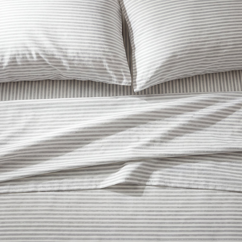 Cobbett Striped Sheet Set, Gray, California King