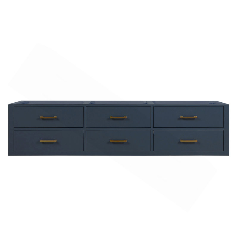 Meuble-lavabo double bleu 80 po X P 22 po D