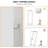 Metal Bathroom Storage Cabinet, Freestanding Storage Cabinets With 4 Doors And 2 Adjustable Shelves,Metal Floor Cabinet For Restroom, Kitchen,living Room,hallway