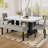 47.24-inch Modern Tufted Linen Dining Bench Upholstered Entryway Bench-2103385306