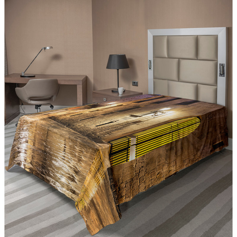 Drap-housse Ambesonne, Drap plat pour lit simple