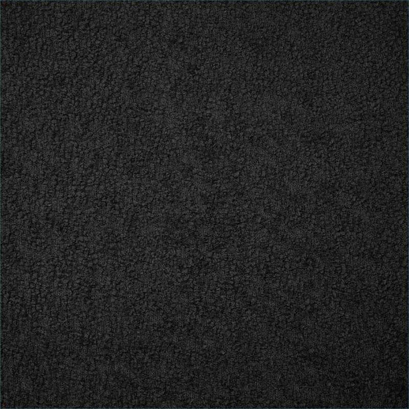 Sièges de salon et de bureau à domicile: Fauteuil demi-tonneau pivotant à 360 ° en chenille de ton noir, fauteuil d'appoint rond moderne pour une détente quotidienne