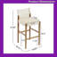 Ensemble de 2 tabourets de bar avec coussin en polyester 37H pour îlot de cuisine
