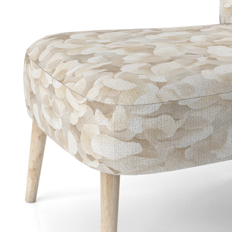 Chaise d'appoint French Country - Chaise d'appoint beige pétales de sable, Chaise d'appoint sans accoudoirs