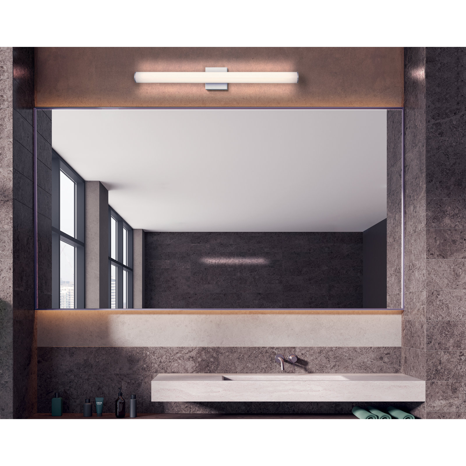 Stepridge Single Light Vanity Light, 2.5'' H x 36'' W x 2.5'' D, Brushed Nickel