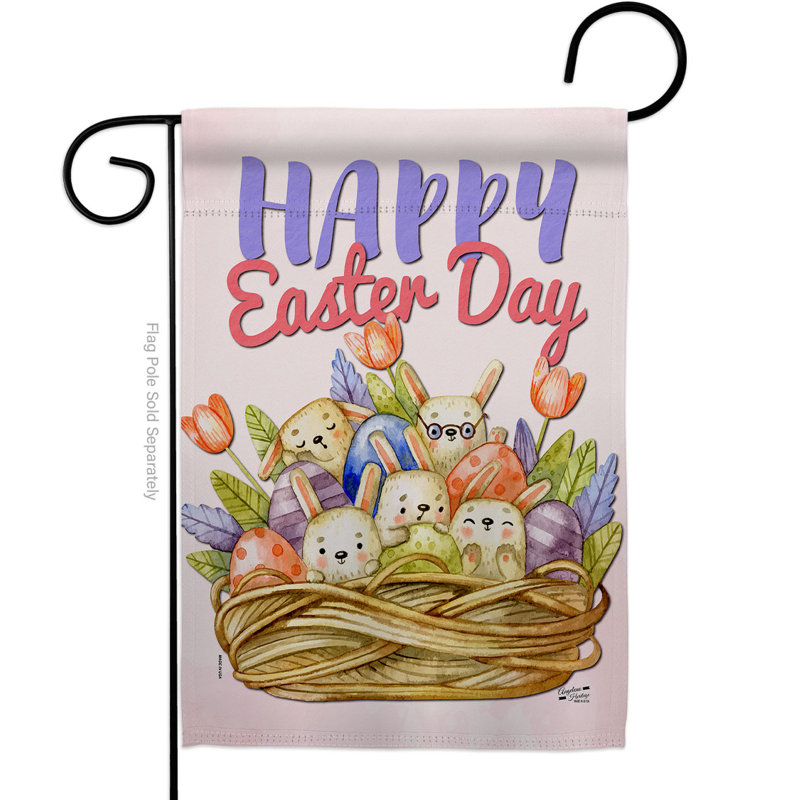 Drapeau de jardin à 2 côtés en polyester 19 x 13 po