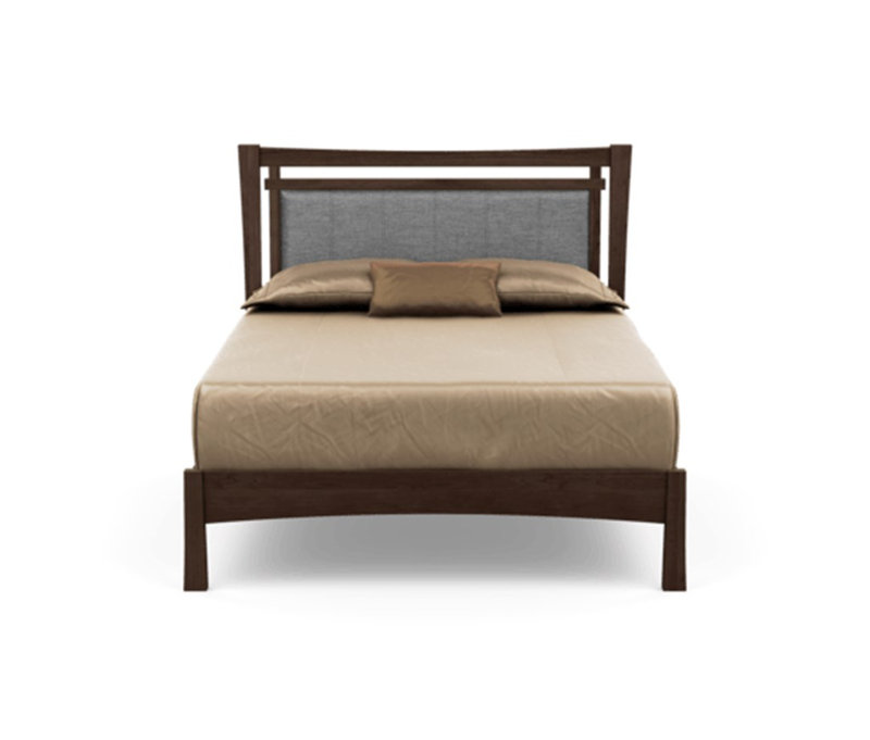 Monterey Upholstered Bed, King, Natural Cherry, Ebony