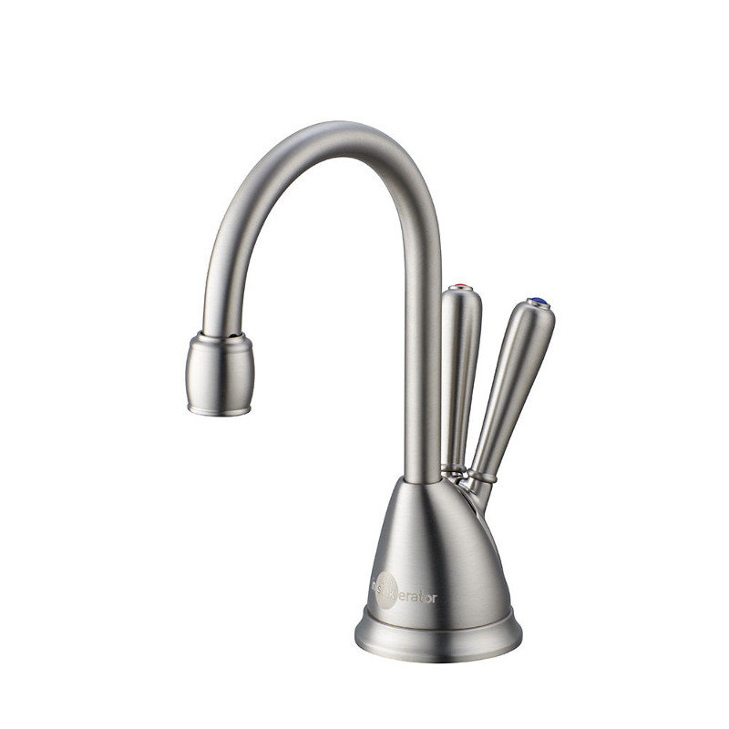 Distributeur d'eau chaude et froide, Nickel satiné
