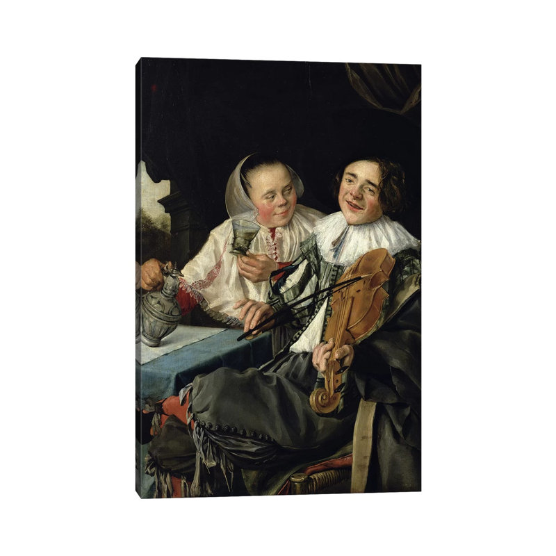 Merry Company, 1630 by Judith Leyster - Wrapped Canvas Painting, 30.48cm H x 20.32cm W  x 1.91cm D