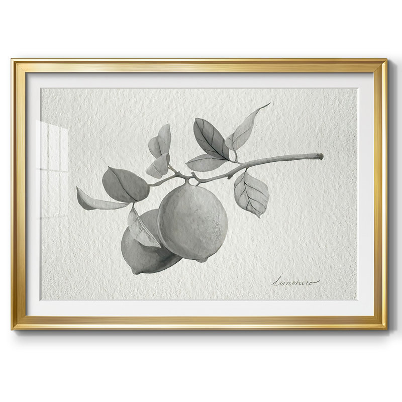 Limonero I, reproduction d'art encadrée, Or, H 15 po x l 21 po x P 1,5 po