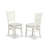 3 Piece Dining Room Furniture Set Contains a Square Kitchen Table and 2 Linen Fabric Upholstered Dining Chairs, 36x36 Inch, Linen White-290309564