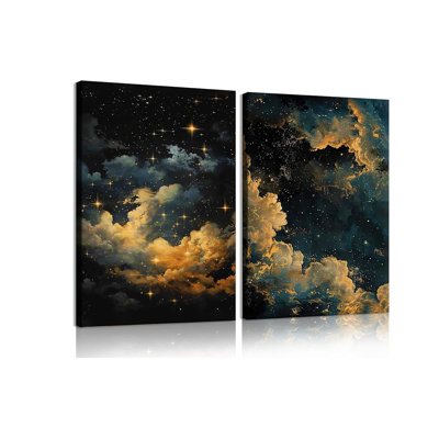 2 Piece Wrapped Canvas Wall Art
