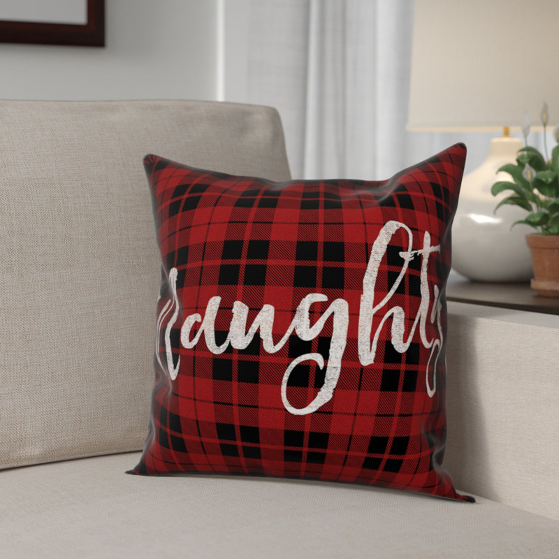 Plaid Reversible Throw Pillow, Throw Pillow