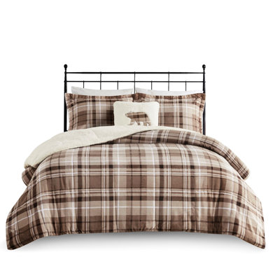 Comfy To Comforter Full/Queen, Plaid Style, Fill, 2 Shams, 1 Decorative Pillow, Easily Washable, Look, Product
