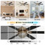 Ventilateur de plafond en cristal 65 "avec lumières et télécommande et moteur à courant continu réversible Landria-861260366