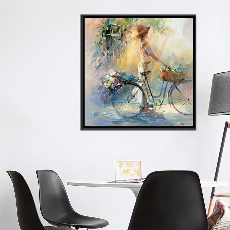 «Go for A Ride» par willem haenraets - reproduction d'art sur toile tendue, H 18 po x l 18 po x P 1,5 po, Blanc