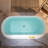 72'' x 35.375'' Freestanding Acrylic Double Ended Bathtub with Wide Rim,  - Available in Glossy White/Black, with 5 Finish Options for Trim-89730981-109946885