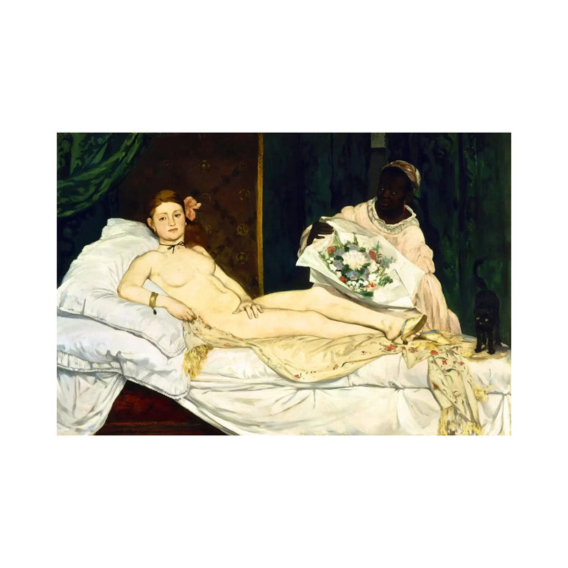 Olympia by Edouard Manet - 1 Piece Wrapped Canvas Painting, 30.48 cm H x 45.72 cm W