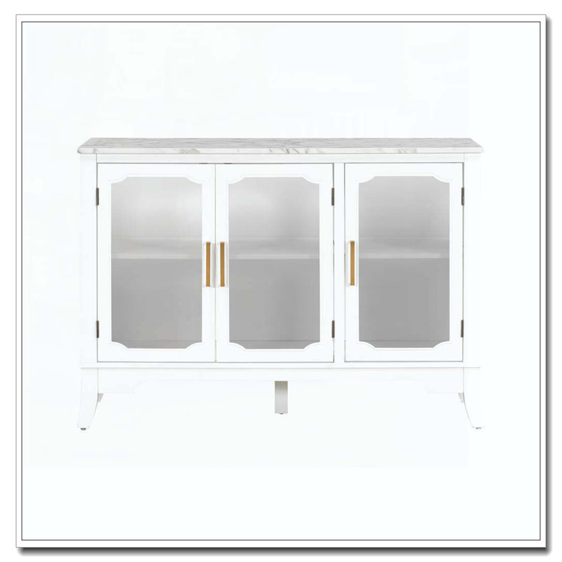 Armoire de rangement 3 portes, Blanc ancien