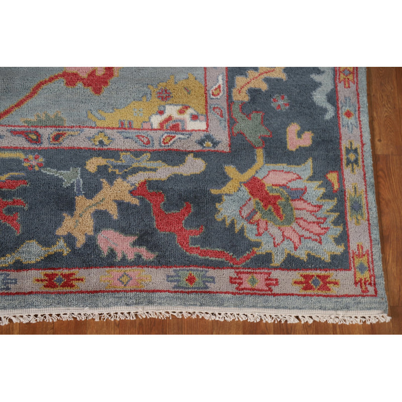 Tapis oriental fait à la main en laine de style indien Oushak 8 x 10