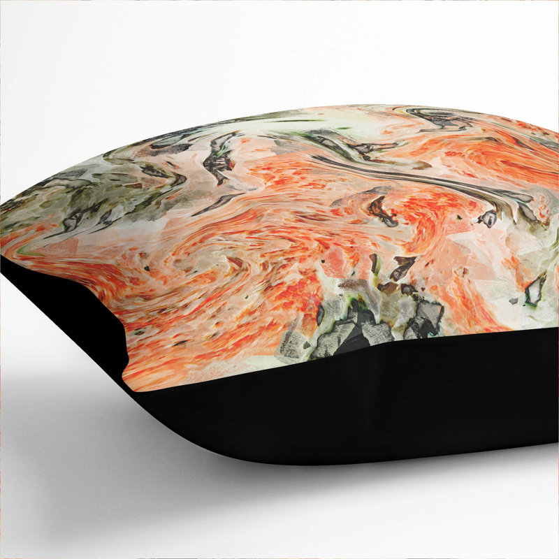 Square Throw Cushion, Black, 40cm H x 40cm W x 15cm D