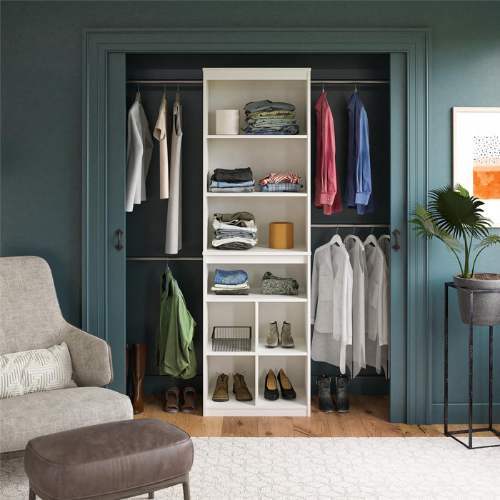 Dotted Line™ Mel 68.69'' - 95.44'' Closet System & Reviews | Wayfair