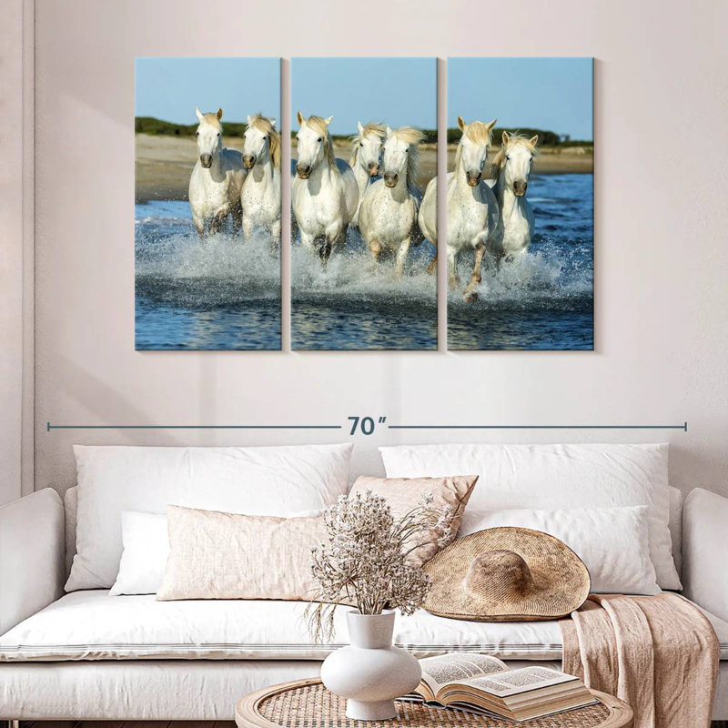 7 Horses, 32" H x 50" W