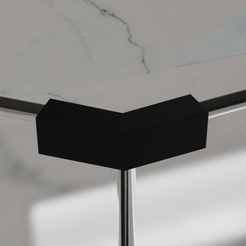 Pince à 135 degrés au-dessus d'une douille en verre pour une finition de noir mat de 5/16 po à 1/2 po (8 mm à 12 mm)
