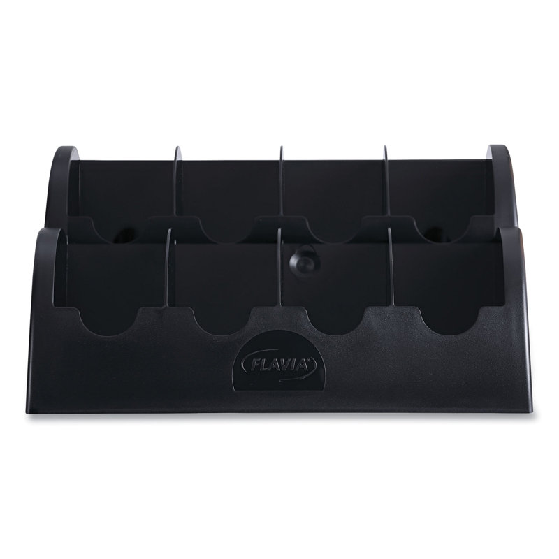 Plastic Coffee Organizer for FLAVIA Freshpacks, 8 Compartments, 13.6 x 13 x 4.4, Black Plastic Coffee Organizer for FLAVIA Freshpacks, 8 Compartments, 13.6 x 13 x 4.4, Black