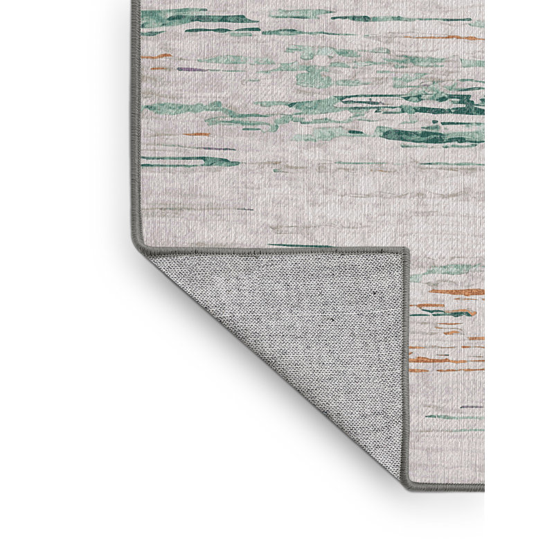 Machine Washable Gray Area Rug, Square 8'