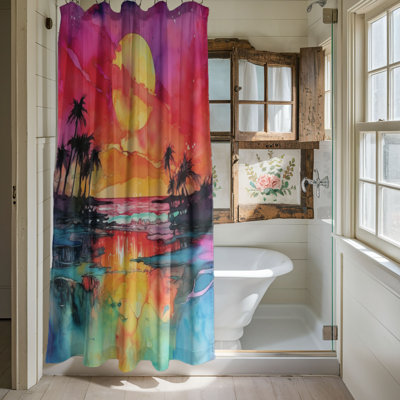 Rideau de douche standard 1 pièce Sunset Color Art