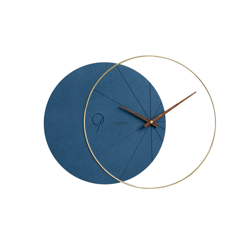Wood Wall Clock, Blue
