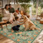  Tapis à motif floral lavable Goldene Boho-2043347770