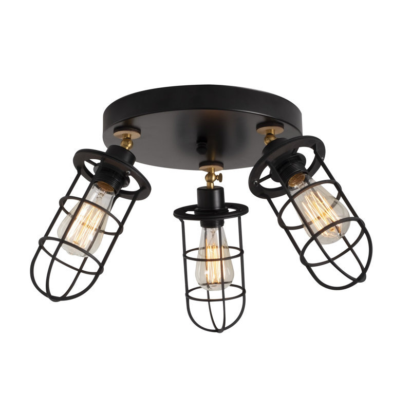 Lustre moderne noir et or, 22 po x 12,2 po | Corps en métal, 3 x douilles E27 (40 W maximum) | Design industriel élégant, classé IP20 | Parfait pour l'éclairage de la salle à manger, du salon ou du vestibule
