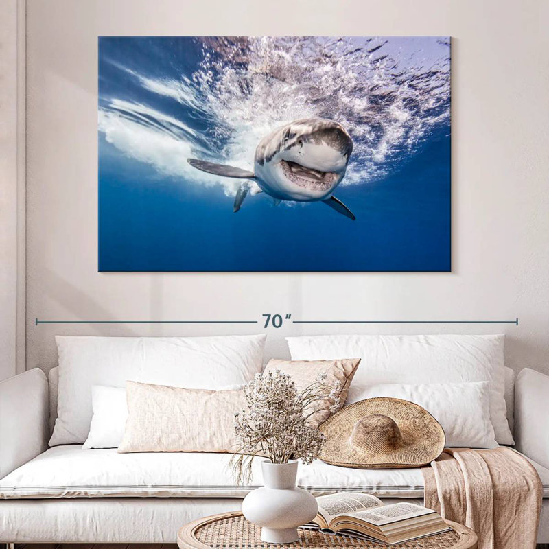 Happy Shark, 34" H x 51" W