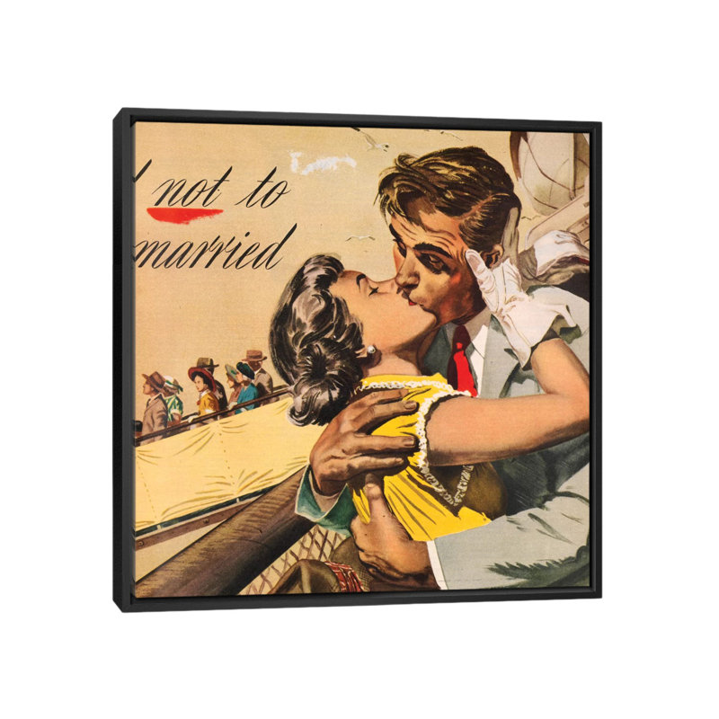 «Love Glove» par Hemingway Design - impression sur toile tendue, H 37 po x l 37 po x P 1,5 po, Toile avec cadre noir