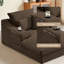 Chaise longue en velours côtelé à compression 47,2 po, siège profond avec porte-gobelet et sac de rangement, aucun assemblage requis-1372238334